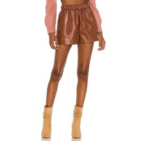 Steve Madden Faux The Record Brown Cognac Vegan Leather Short Side Slit #BL30307 - Picture 2 of 9